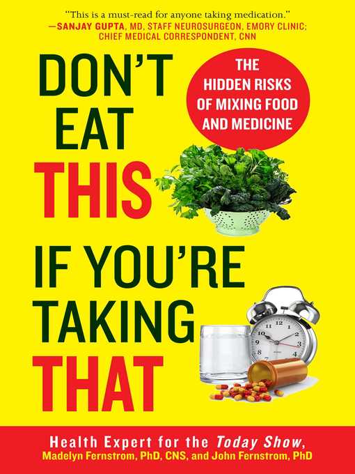 Title details for Don't Eat This If You're Taking That by Madelyn Fernstrom - Available